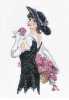 Набор для вышивания Дама с розами /C158