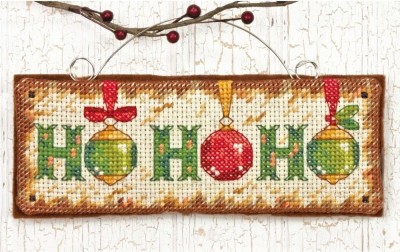 Набор для вышивания Хо-хо-хо (Ho Ho Ho Ornament)