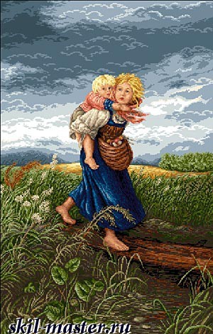 Набор для вышивания Дети, бегущие от грозы (по картине К.Е. Маковского)  гобелен 325001