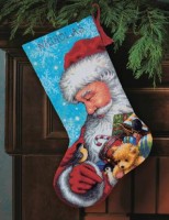 Набор для вышивания Санта и игрушки (Santa and Toys Stocking) /71-09145