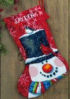 Набор для вышивания Снеговик и его друзья (Snowman and Friends Stocking) /71-09146