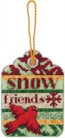 Набор для вышивания Снежные друзья (Snow Friends Ornament) /70-08890