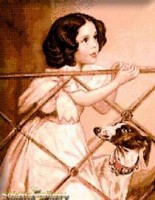 Схема  Девочка с собакой