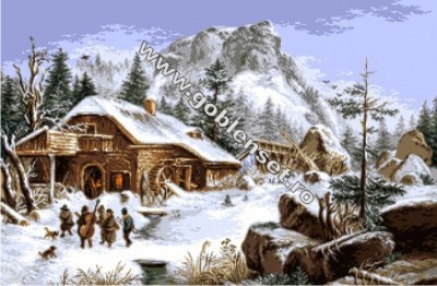 Набор для вышивания Заснеженная мельница (The snowy mill) гобелен