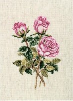 Набор для вышивания Розы на льняной ткани /C179