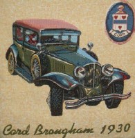 Готовая наволочка для подушки (с вшитой молнией и обратной стороной) Автомобиль 1930