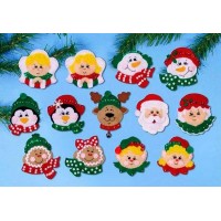 Набор для изготовления 13 рождественских игрушек Радостные лица (Joyful persons) /5398
