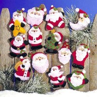 Набор для изготовления 13 рождественских игрушек Санты (Santas ornaments kit) из фетра Санты /5351