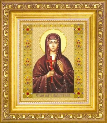 Набор для изготовления картины со стразами Икона святой мученицы Валентины