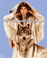 Набор для вышивания Бланка и волк (Blanca and the wolf) гобелен /G930