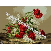 Набор для вышивания Сирень и розы на ветке (Lilacs and rose branches) гобелен /G936