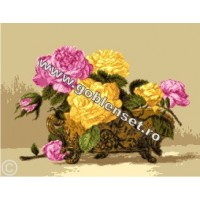 Набор для вышивания Розы в фарфоровой вазе (Roses in a china vase) гобелен /G946