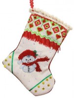 Набор для шитья и вышивания Подарочный носочек Снеговичок