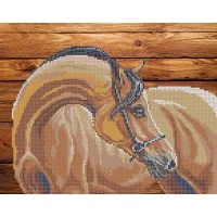 Ткань (схема без бисера) для вышивания бисером Мой конь /S-014