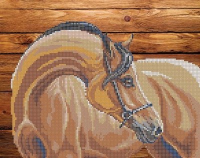 Ткань (схема без бисера) для вышивания бисером Мой конь