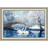 Набор для вышивания крестом Белые лебеди (White swans)