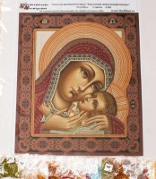Набор для вышивания бисером в технике контурная гладь Корсунская икона Божией Матери