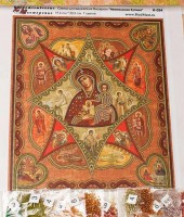 Набор для вышивания бисером в технике контурная гладь икона  Неопалимая Купина