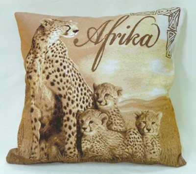 Готовая наволочка для подушки (с вшитой молнией и обратной стороной) Африка (гепарды)