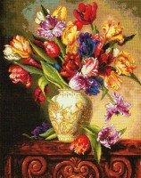 Набор для вышивания Пестрые тюльпаны (Parrot Tulips)