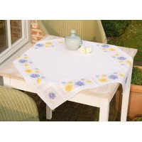 Набор для вышивания Скатерть Синие и желтые цветы /PN-0021683