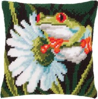 Набор для вышивания подушки Древесная лягушка с цветком /PN-0145755