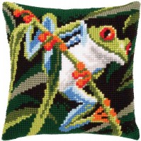 Набор для вышивания подушки Древесная лягушка на ветке /PN-0145157