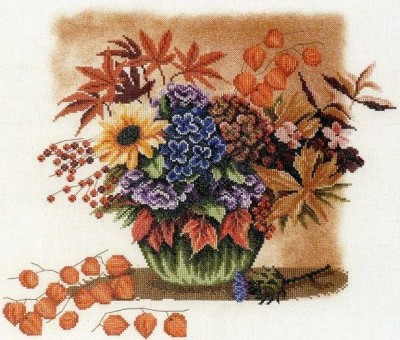 Набор для вышивания Осенний букет (Autumn Bouquet) (лен)