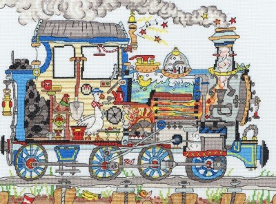 Набор для вышивания крестом Паровоз (Cut Thru Steam Train)