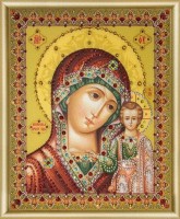 Набор для изготовления картины со стразами Икона Божьей Матери Казанская