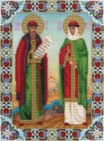 Набор для вышивания бисером Икона Святых Петра и Февронии /ЦМ-1558