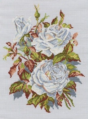 Набор для вышивания Белые розы