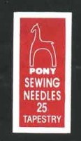 Иглы гобеленовые швейные Pony  c золотым ушком № 25 (25 штук)
