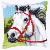 Набор для вышивания подушки Белая лошадь /PN-0144434