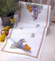 Набор для вышивания Дорожка Пасхальный заяц и цыплята (Easter Bunny & Chiken Runner) /9240-09105