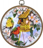 Набор для вышивания бисером Часы Птичий дом /В-87