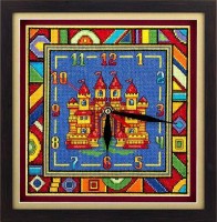 Набор для вышивания Часы с замком /Ч-1562