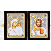 Набор для вышивания складень Икона Богородица Казанская и Христос Спаситель