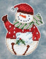 Набор для вышивания Снеговик Flurry, елочное украшение /DM20-4104