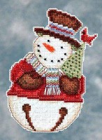 Набор для вышивания Снеговик Frank, елочное украшение