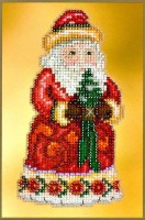 Набор для вышивания Рождественское приветствие Санты, елочное украшение /JS20-3102