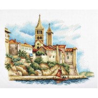Набор для вышивания крестом Приморский городок, Town by the Sea