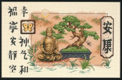Набор для вышивания Бонсай и Будда