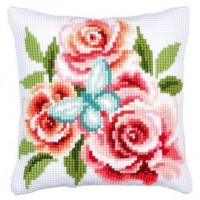 Набор для вышивания подушки Бабочки и розы /PN-0149832