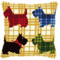 Набор для вышивания Подушка Цветные собачки /PN-0150016