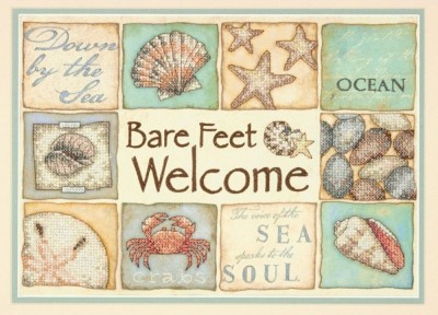 Набор для вышивания Морской сэмплер (Bare Feet Welcome)