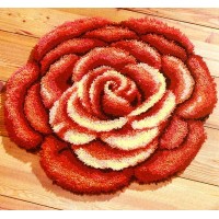 Комплект для вышивания Роза (коврик фигурный) ковровая техника /2566-37074