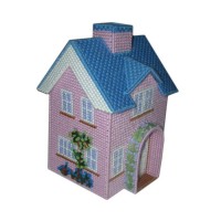 Наборы для вышивания 3D-СТИЧ на пластиковой канве Розовый домик /Д003