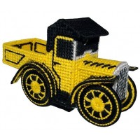 Набор для вышивания 3D-СТИЧ на пластиковой канве Желтый грузовичок /Р003
