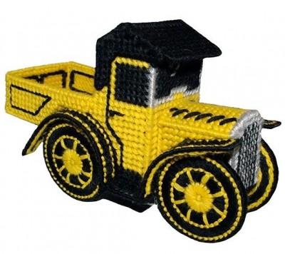 Набор для вышивания 3D-СТИЧ на пластиковой канве Желтый грузовичок